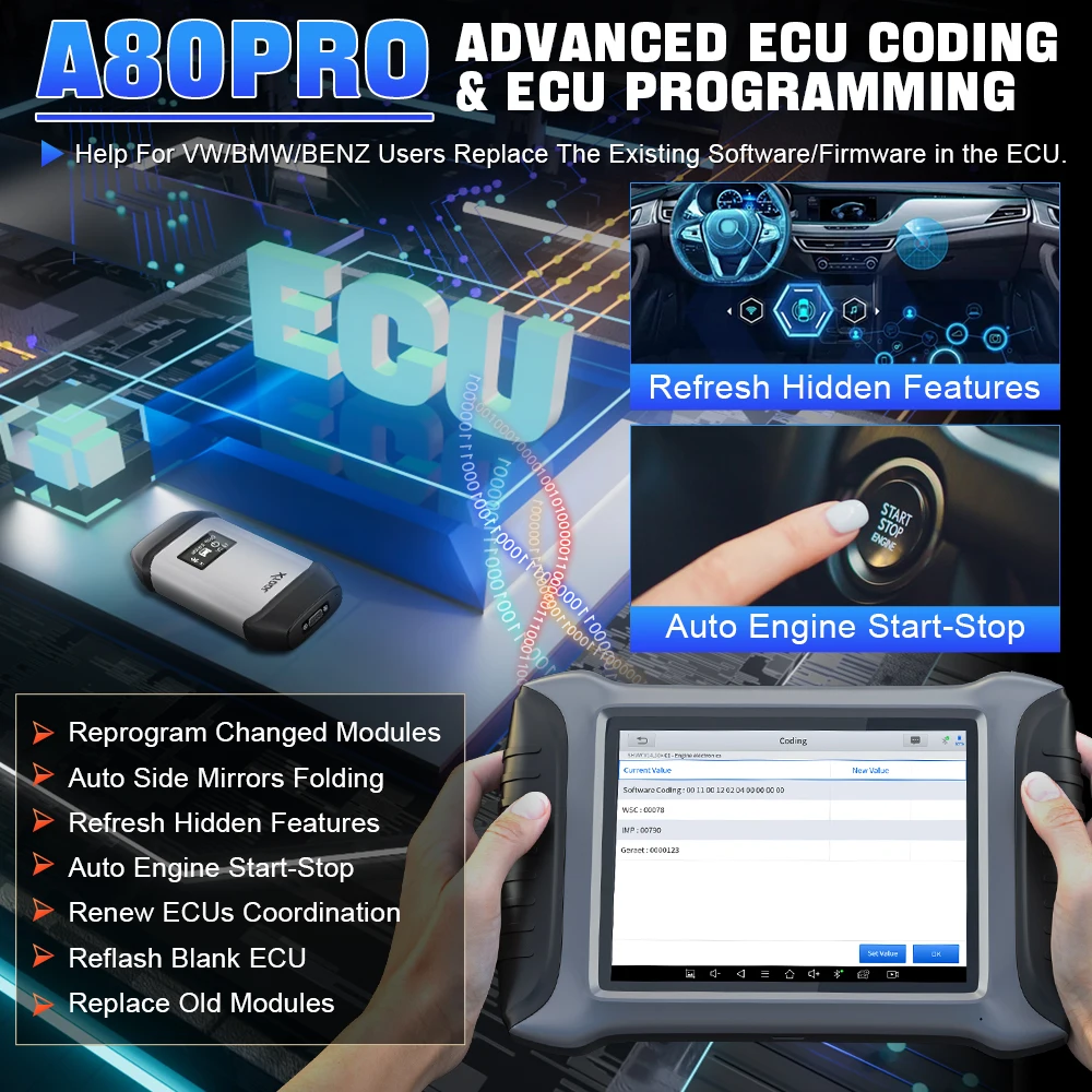 XTOOL A80Pro Advanced ECU Coding and Programming