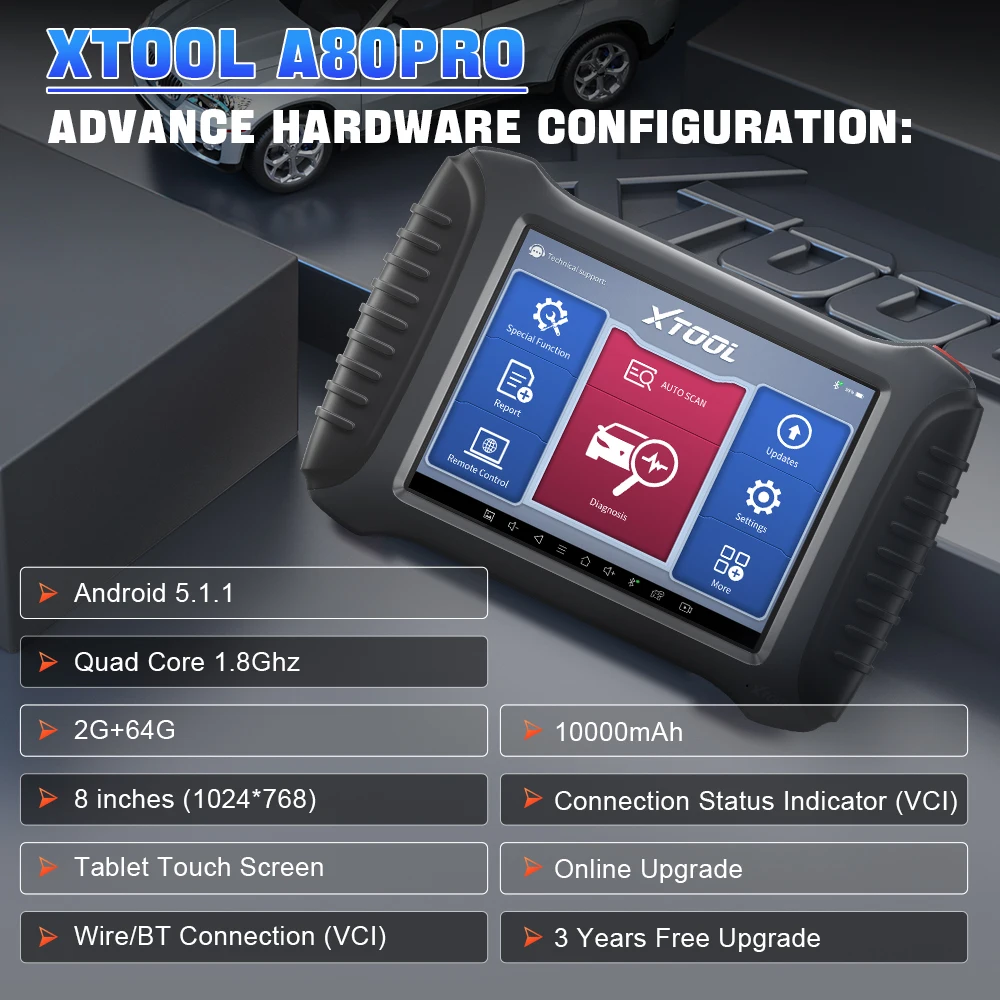 XTOOL A80Pro Advanced Hardware