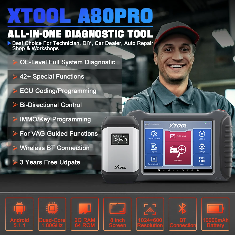 XTOOL A80Pro All-In-One Diagnostic System