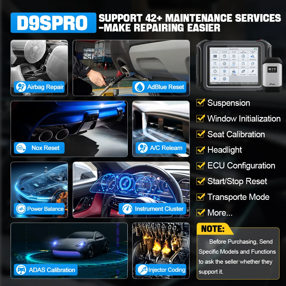 XTOOL D9S PRO - 42+ Maintenance Services