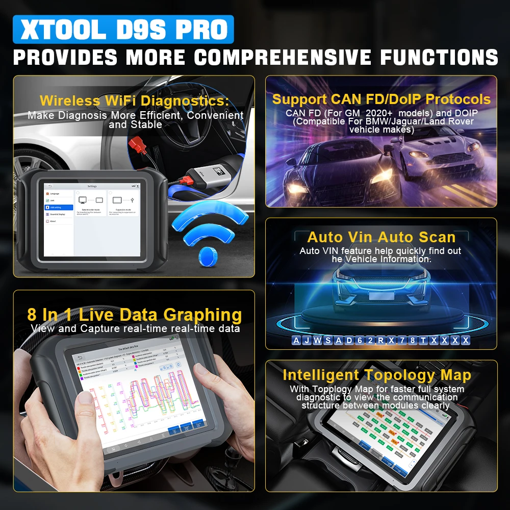 XTOOL D9S PRO - Comprehensive Funtions