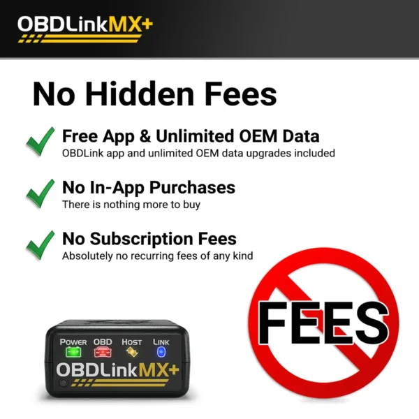 Obdlink mx+ no hidden fees